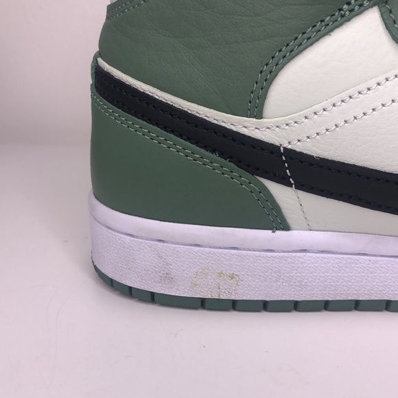 2021 AIR JORDAN 1 MID SE 'DUTCH GREEN' SNEAKERS (stained) - Picture 5 of 5